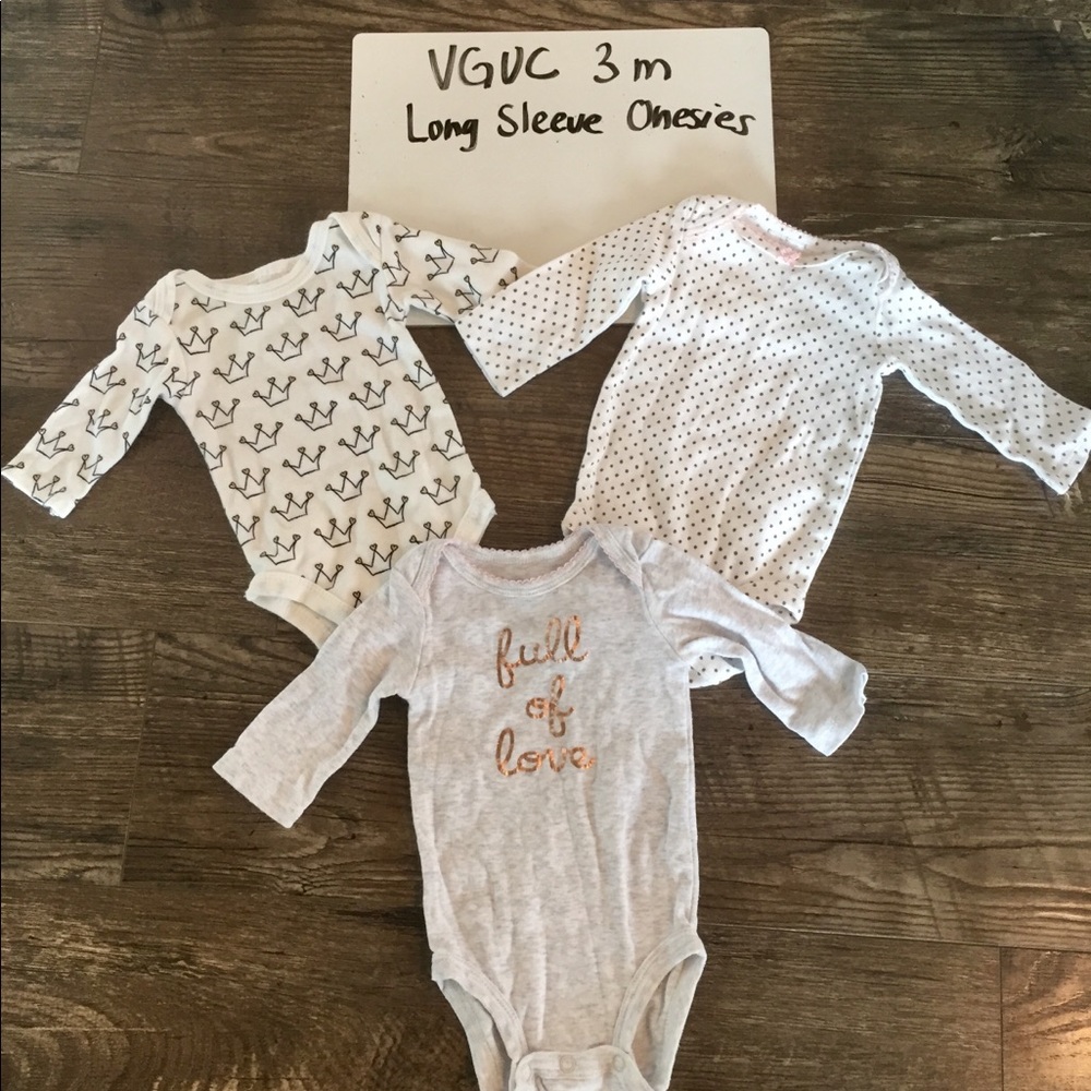 VGUC 3 m Long Sleeve Onesies / Bodysuits